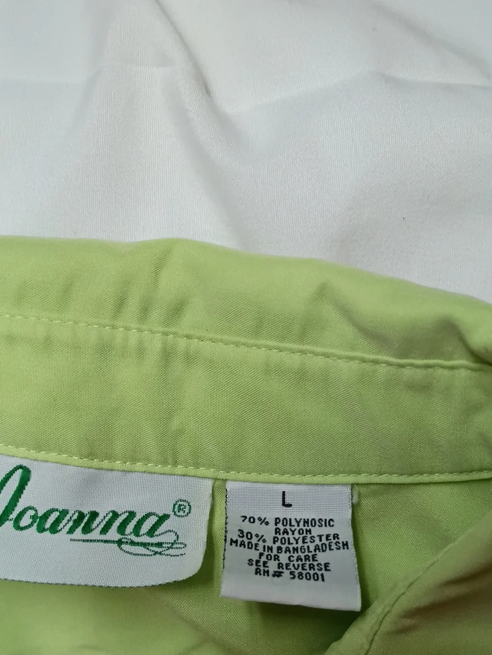 Casual Lime Green Womans 3/4 Sleeve Shirt